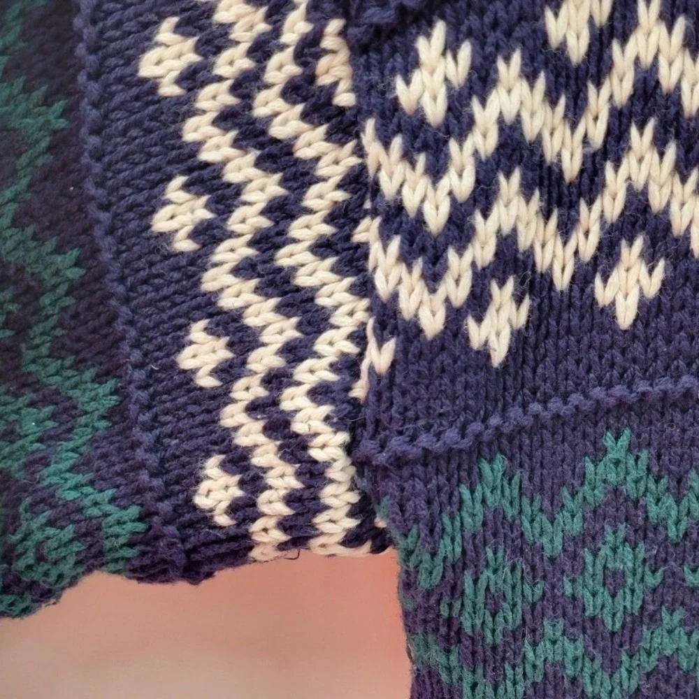 Vintage Lord Jeff The Better Sweater Mens Medium‎ Multicolor Cable Knit